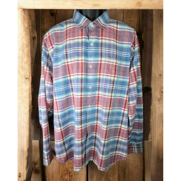 Tommy Bahama Mens Plaid Button-Up Shirt XLT - Picture 1 of 7